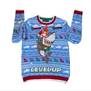 33 Degrees Ugly Christmas Shark Fair Isle Sweater...Size L ,14/16